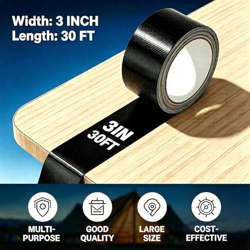 Black Waterproof Repair Tape 3 Inch x 30FT