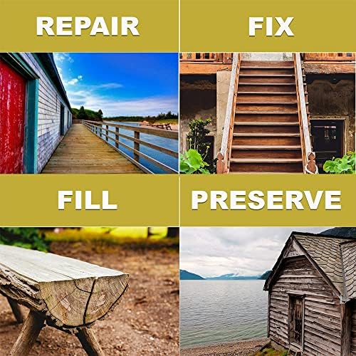 PC Products PC-Woody Wood Repair Epoxy Paste Kit with Mixing Tool, Two-Part 12 oz in Two Cans, Tan, 63320, 12 oz with Tool (Pack of 12)