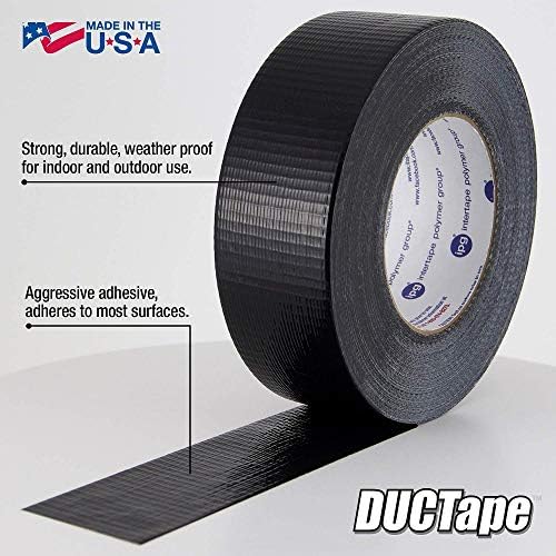 IPG JobSite DUCTape, Colored Duct Tape, 1.88" x 60 yd, Black (Single Roll)
