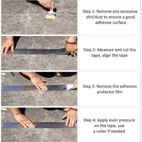 Aluminum Flashing Roll with Self-Adhesive Backing - Waterproof Roofing Tape, Sealing Aluminum Foil Butyl Tape Peel & Stick Bitumen Membrane for Roof Cladding Repair(0.65x6.6ft)