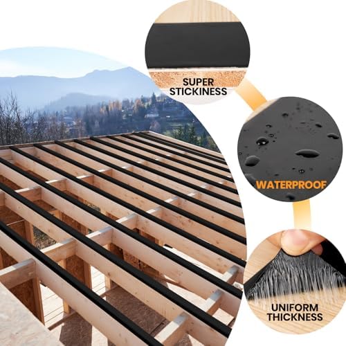ADHES Deck Joist Tape, 1-5/8" x 50' Weather Resistance & Waterproof | Butyl Joist Tape for Decking, Deck Flashing Tape, Ideal for Wood Decks Beams Roof, Outdoor Construction Use