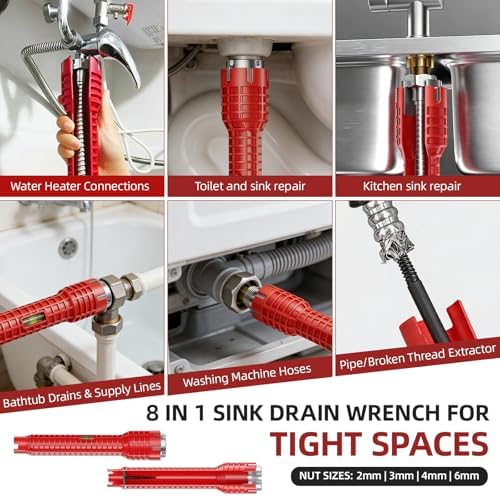 GPANDAG Sink Wrench for Bathroom/Kitchen/Toilet Pipe Install in Tight Space