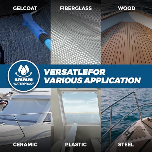 Tylove [Crystal Clear] 5200 Marine Sealant Clear - UV-Resistant Waterproof Adhesive for Boats, Windows, Glass & Marine Applications Eco-Friendly, Low Odor (10.5 Oz Tube)