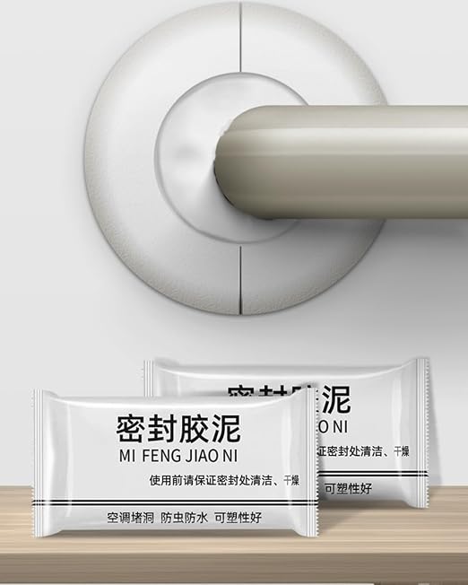 Pack of 8 Waterproof White Sealing Putty - Sealing Clay Sealant Mastic Duct Seal Repair Professional Strength Fast-Setting for Pipes, Wall Holes, Air Conditioning Hole, Drain Connection