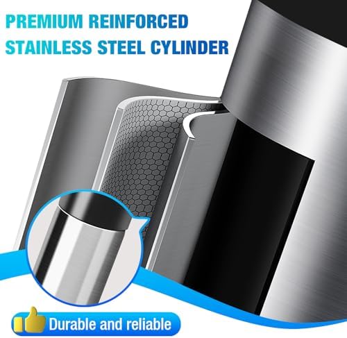 High Pressure Toilet Plunger, Air Drain Blaster Gun with Visual Barometer and Stainless Steel Plungers, Powerful Drain Clog Remover Tool for Sink, Toilet, Floor Drain - Heavy Duty Toilet Plungers