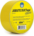 IPG JobSite DUCTape, Colored Duct Tape, 1.88" x 20 yd, Yellow (Single Roll)