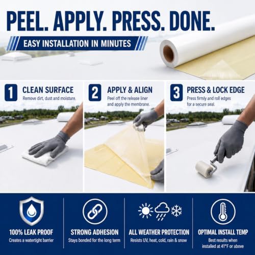 Self-Adhesive TPO Butyl Roofing Membrane, 60 Mil, 40'' x 16.4'