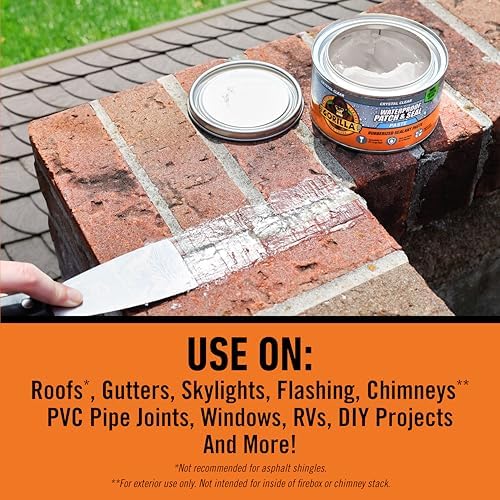 Gorilla Waterproof Patch & Seal Rubberized Sealant Paste, 12.8 oz Can (Pack of 6)