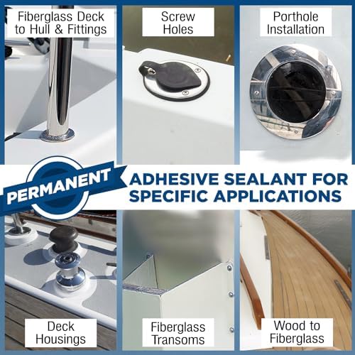 Berkland Marine Adhesive Sealant 5200 Fast Cure, 10 oz White