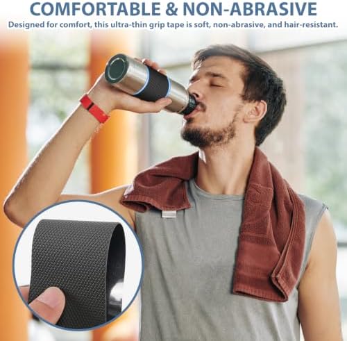 1" x 26FT Rubber Grip Tape Black Ultra-Thin Anti-Slip Tape for Handles