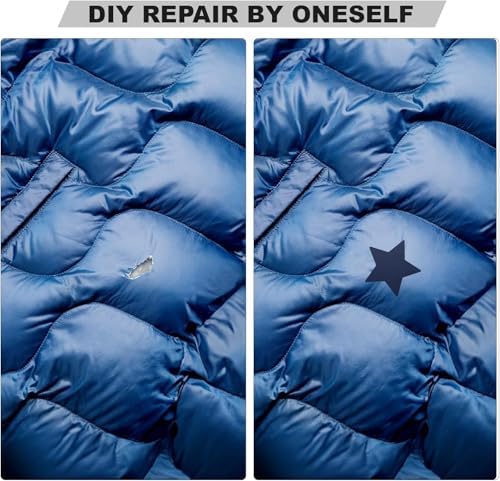 OAZ 8 Pieces 7.87 x 5.9 inch Nylon Repair Patches Nylon Fabric Patch Self-Adhesive Fabric Repair Tape Waterproof Lightweight Outdoor Gear Patch Kit for Down Jacket Clothing Tent Bag (Dark Pink)