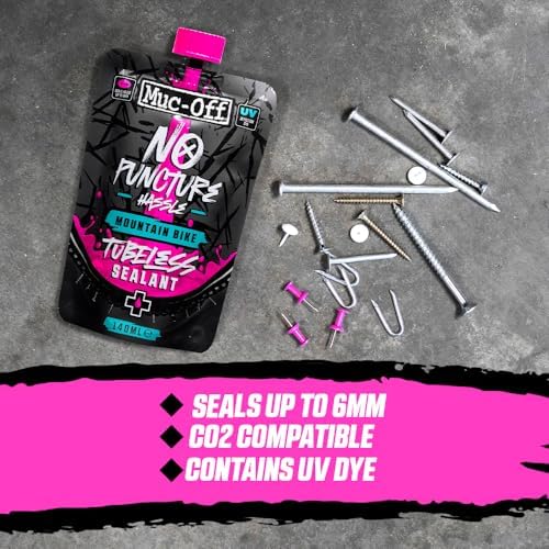 Muc-Off MTB Tubeless Sealant, 500ml - Tubeless Tire Sealant for Bicycle Puncture Repair - Durable Bike TireSealant for Mountain Bikes, 500ml (Pack of 12)