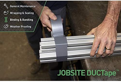 IPG JobSite DUCTape, Contractor Grade Duct Tape, 3.77" x 60 yd, Silver (Single Roll)