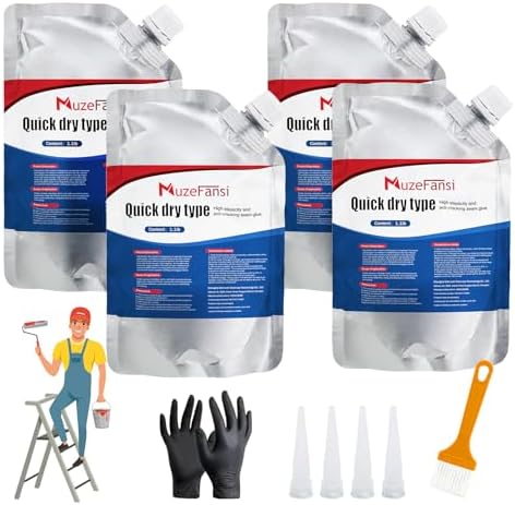 Slab Concrete Crack Waterproof Repair Sealant, Concrete Crack Filler, Quick-Drying Sealing Adhesive,Weather-Resistant Caulking Glue (4 pcs)