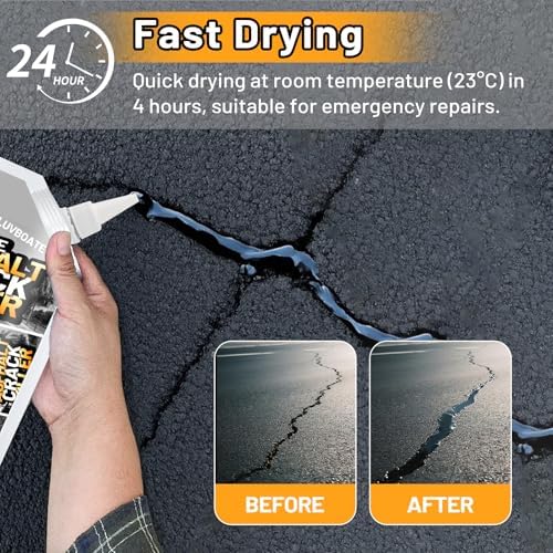Asphalt Crack Filler, 4.5LB Waterproof Self Leveling Driveway Crack Filler