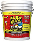 Flex Seal Liquid Flood Protection, 2.5 gal, MAX, Waterproof Rubberized Liquid, Removable, Use on Windows, Doors, Garage Doors, Seams, Casings, Thresholds, Conduits, Vents, Ducts, and More