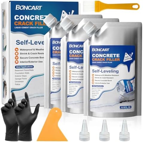 Concrete Crack Filler, Self-Leveling & Fast Drying, Waterproof, 39.57 Fl Oz