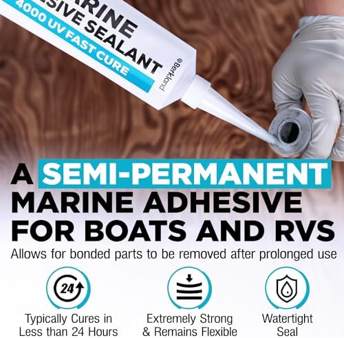 Berkland Marine Adhesive Sealant 4000 UV, 3 oz White - Tack Free in 20 Min