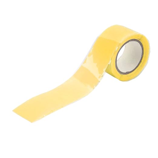 Walfront Self Fusing Silicone Tape, Silicone Repair Tape 2 Pack 1.5m X 2.5cm, Pipe and Hose Wrap, 76 to 500°F Heat Resistance, for Plumbing Emergency Leak Repair (Yellow)
