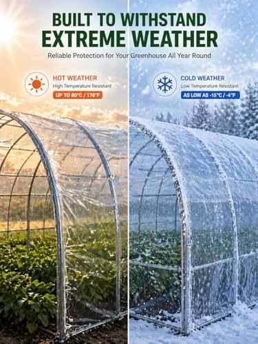 vensovo Greenhouse Covering Plastic Repair Tape - Heavy Duty Garden Green House Sheeting, Plastic Polyethylene Film Repair Tape (2"×164')