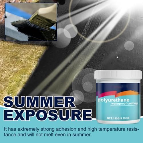 Polyurethane Waterproof Coating, Firelye Polyurethane Waterproof Coating Sellador, Invisible Waterproof Anti-Leakage Agent, Indoor & Outdoor Waterproof Coating (2Sets, Gray)