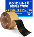 Pond Liner Seam Tape, Double Sided Butyl Adhesive, 30 Ft x 3 in | Bonds EPDM PVC HDPE LDPE RPE LLDPE, Waterproof Sealer, Repair and Patch, Fish Safe, Koi Ponds, Water Gardens