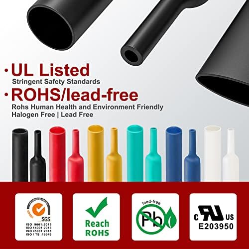 Chanzon 3:1 Ratio 1/2" (12.7mm) Heat Shrink Tubing 4Ft Roll White