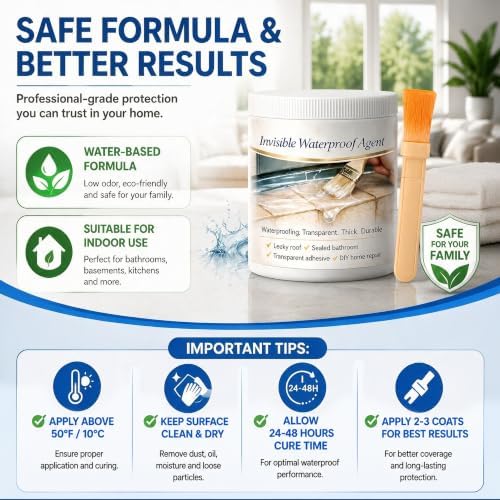 Invisible Waterproof Agent, Transparent Waterproof Sealant, 10.58 Oz