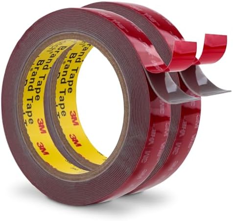 3M Double Sided Tape Heavy Duty 0.75" x 15.4Ft 2 Pack Grey | Foam Tape Mounting Tape Waterproof for Indoor Outdoor Home Office Car Decor