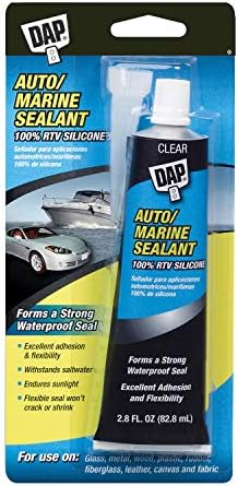 Dap 00694 2.8-Ounce Silicone Rubber Auto/Marine Sealant, Clear