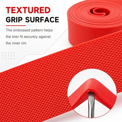 2 Pack Bicycle Rim Liner Rim Tape 26 Inch Bike Rim Strip, High Pressure & Puncture Resistant Tire Liner for Inner Tube Protection, Fits Mountain & Road Bikes, PVC Rim Protector