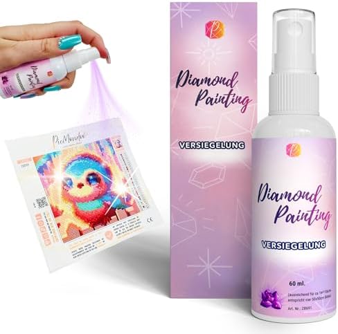 Diamond Painting Spray Sealent (60ml) for Diamond Art Accessories & Supplies & Kits, Clear Waterproof Finish, Easy to Use, No Yellowing (Spray Sealer - NEW)