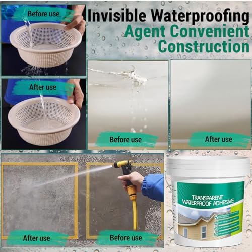 Transparent Waterproof Coating Set, 2.5Kg/101Fl.oz (3L/0.79Gal)