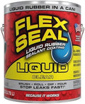 Flex Seal Liquid, Rubber Coating Sealant, Waterproof, Flexible, Breathable, and UV Resistant, Roof Repair, Basements, RV, Campers, Trailers, Marine, EPDM, Masonry, Clear, 1 Gallon