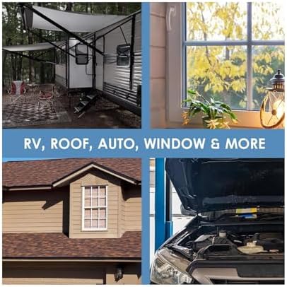 Butyl Seal Tape - Double Sided, Waterproof, 1/8" x 3/4" x 33' - Black, Rubber - RV, Trailer, Motorhome, Window, Vent Sealing, Roof Patching