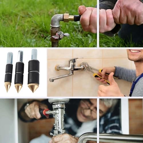 Pipe Water Stopper Kit Water Stop Needle Repair Plumbing Tool Kit with Wrench Stainless Steel High Heatresistant Hot Melt Waterstop Needle for Walls Watersealing