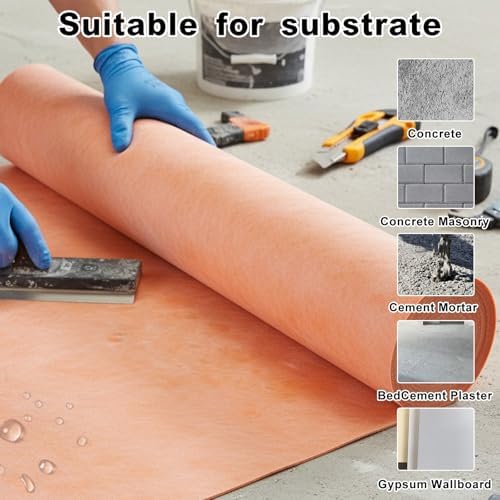 3.3 FT x 98.5 FT Waterproof Membrane for Shower, 23.6 mils Thick