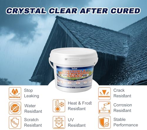 1000g Clear Waterproof Sealant, Anti-Leak Coating for Roof Indoor Outdoor