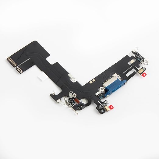 for iPhone 13 Lightning Charging Port Replacement USB Dock Connector Flex Cable Assembly Includes Waterproof Tape & Tool Kit for A2633 A2482 A2631 A2634 A2635 (Blue)