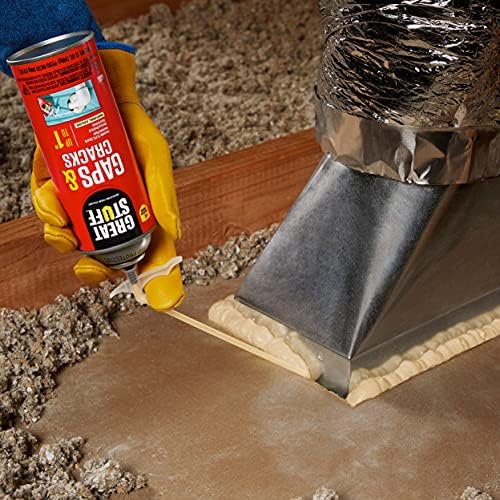 Great Stuff Gaps & Cracks | Insulating Foam Sealant, 20 oz. – Straw, Cream (12 Pack)