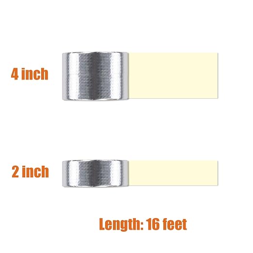 Butyl Waterproof Tape with Foil Backing, 4 Inch x16 Feet, Silver | Incredibly Sticky, Puncture-proof, Weather-resistant, for Glass & EPDM Roof Leak Patching
