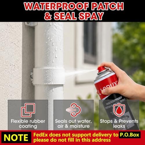 Waterproof Patch & Seal Rubberized Sealant Spray, 17 oz (3 Pack) Clear, Liquid Rubber Sealant to Seal Cracks, Leak Stopper Rubber Spray Perfect for Gutters, Wood, Campers, Roof Repair, Windows