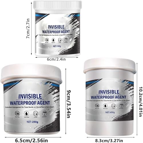 Transparent Waterproof & Leak-Proof Coating, Invisible Waterproof Agent, Transparent Waterproofing Leak Patch Paint, Invisible Waterproofing Sealant for Indoor & Outdoor (100g)
