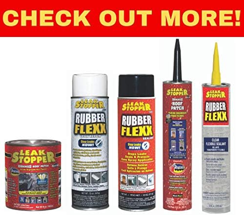 Leak Stopper Rubberized Roof Patch 10.1 OZ Tube | 100% Flexible Instant Sealant Tube for SBS Modified Roofs, Metal Roofs, Built-Up Roofs & Many Other Surfaces | 10 Years Warranty | 1 Pack