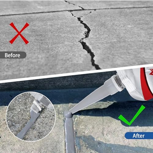 Concrete Crack Filler, Slab Concrete Crack Waterproof Repair Sealant, Weather-Resistant Caulking Glue, Quick-Drying Sealing Adhesive(6 pcs)