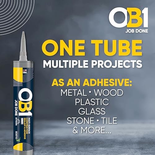 OB1 Universal Caulk Sealant & Adhesive Gray 10.1oz - 1 Cartridge