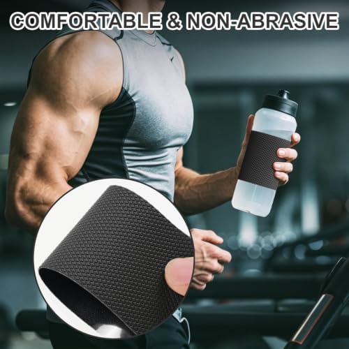 Ultra-Thin Black Anti-Slip Rubber Grip Tape 1" x 16.5FT Strong Adhesive | Ultra-thin textured non-slip pad for handles, waterproof heat resistant, firm adhesion, easy to cut and apply