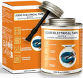 5.29 oz Liquid Electrical Tape Quick-Drying Insulating Glue with Brush Cap - Quick-Dry Waterproof Sealant for Wires, Cables, Connectors, Outdoor & Automotive Electrical Equipment (White)