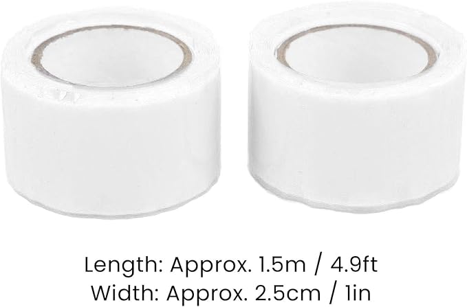 Eujgoov 2PCS Self Fusing Silicone Tape Insulation Tape for Water Pipe Hose Leak Repair Emergency Sealing (White)