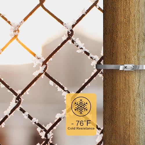 OFFO 304 Stainless Steel Zip Ties, 23.6" 30PCS Metal Cable Ties with Storage Bag, Heavy Duty Self-Locking for Auto Repair, Exhaust Wrap, Pipe Securing, Fence Work, DIY Projects